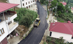 Akçaabat'ta yol çalışmaları devam ediyor