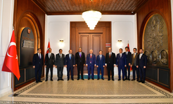 Vali Aziz Yıldırım, TÜRKSOY heyeti ile bir araya geldi
