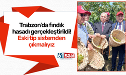 Trabzon'da fındık hasadı gerçekleştirildi! Eski tip sistemden çıkmalıyız