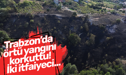 Trabzon’da örtü yangını korkuttu! İki itfaiyeci...