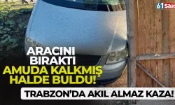 Trabzon'da akıl almaz kaza! Aracını bıraktı amuda kalkmış şekilde buldu...