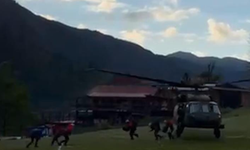 Ayder Yaylası'ndaki yerli ve yabancı turistler helikopterlerle tahliye ediliyor