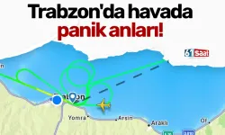 Trabzon'da havada panik anları!