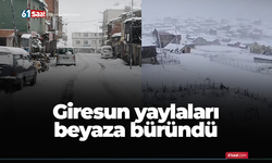 Giresun yaylaları beyaza büründü!