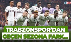Trabzonspor'dan geçen sezona 10 puan fark...