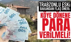 Trabzonlu eski Bakandan flaş öneri: Köye dönene para verilmeli!
