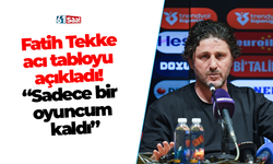 Fatih Tekke acı tabloyu açıkladı! "Sadece bir oyuncum kaldı"
