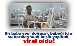 Bir baba yeni doğacak bebeği için su borularından beşik yaparak viral oldu!