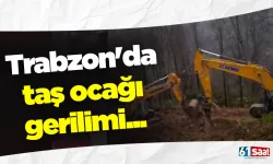 Trabzon'da taş ocağı gerilimi...