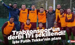 Trabzonspor'un derbi 11'i şekillendi! İşte Fatih Tekke'nin planı
