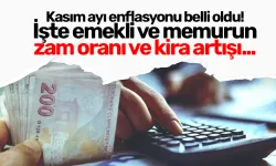 Kasım ayı enflasyonu belli oldu! İşte emekli ve memurun zam oranı ve kira artışı...