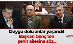 Duygu dolu anlar yaşandı! Başkan Genç'ten şehit ailesine söz...