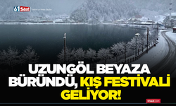 Uzungöl beyaza büründü, kış festivali geliyor!