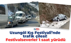 Uzungöl Kış Festivali’nde trafik çilesi! Festivalseverler 1 saat yürüdü