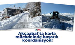 Akçaabat'ta karla mücadelede başarılı koordanisyon!