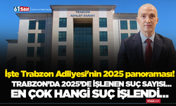İşte Trabzon Adliyesi'nin 2025 panoraması!  İşte rakamlarla birlikte tablolar...