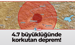 4.7 büyüklüğünde korkutan deprem!