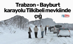 Trabzon-Bayburt karayolu Tilkibeli mevkiinde çığ