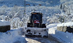 Trabzon'un o ilçesinde karla mücadele aralıksız sürüyor!