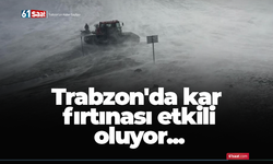 Trabzon'da kar fırtınası etkili oluyor