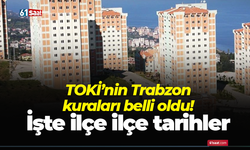 TOKİ’nin Trabzon kuraları belli oldu! İşte ilçe ilçe tarihler