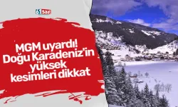 MGM uyardı! Doğu Karadeniz'in yüksek kesimleri dikkat