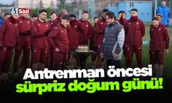 Antrenman öncesi sürpriz doğum günü!