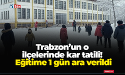 Trabzon’un o ilçelerinde kar tatili! Eğitime 1 gün ara verildi