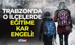 Trabzon'da o ilçelerde eğitime ara verildi!