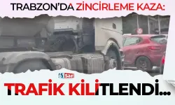 Trabzon’da zincirleme kaza: Trafik kilitlendi...