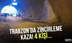 Trabzon'da zincirleme kaza! 4 kişi...