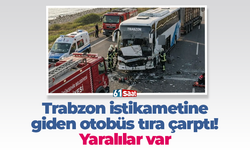 Trabzon istikametine giden otobüs tıra çarptı! Yaralılar var