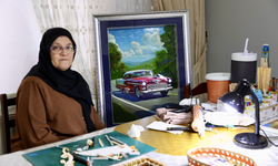 Mahallesindeki kursta öğrendiği rölyef tekniğiyle 12 yıldır üç boyutlu tablolar yapıyor!