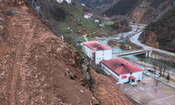 Giresun'da heyelan tehdidine karşı okul koruma altına alındı