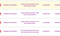 Trabzon’da icradan daireler, dükkanlar ve lüks araçlar açık artırmada!