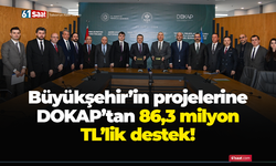 Büyükşehir’in projelerine DOKAP’tan 86,3 milyon TL’lik destek!