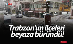 Trabzon'un ilçeleri beyaza büründü!