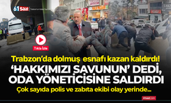 Trabzon'da dolmuşçular kazan kaldırdı! Gergin anlar...