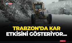 Trabzon'da kar etkisini gösteriyor...