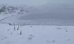 Sivas 4 eylül barajı buz tuttu