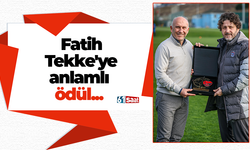 Fatih Tekke'ye anlamlı ödül...