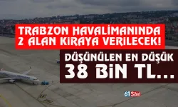 Trabzon Havalimanında 2 alan kiraya verilecek...