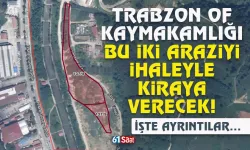 Trabzon Of Kaymakamlığı 2 araziyi kiralayacak!