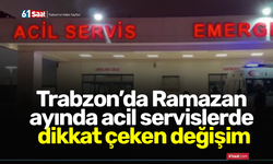 Trabzon’da Ramazan ayında acil servislerde dikkat çeken değişim