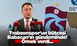 Trabzonspor'un bütçesi Babacan'ın gündeminde! Örnek verdi...