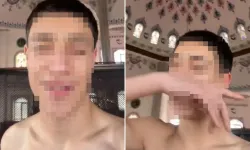 Camide yarı çıplak halde küfürlü  şarkı söyledi  gözaltına alındı