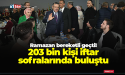 Ramazan bereketli geçti! 203 bin kişi iftar sofralarında buluştu