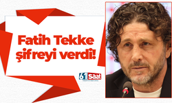 Fatih Tekke şifreyi verdi