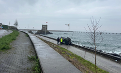 Rize'de devrilen otomobilin sürücüsü yaralandı