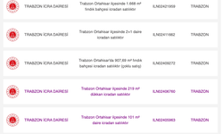 Trabzon’da icradan satılık taşınmazlar! 300 bin TL'den başlıyor